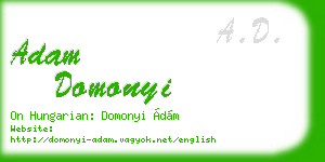 adam domonyi business card